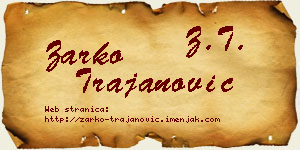Žarko Trajanović vizit kartica